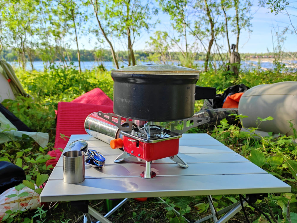 Portable card type gas stove